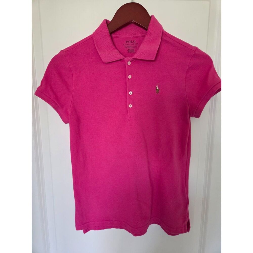 Polo Ralph Loren Girls Pink Polo Size XL (16)